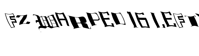 FZ WARPED 16 LEFTY font preview