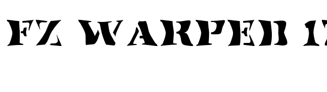 FZ WARPED 17 font preview