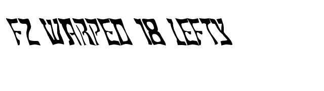 FZ WARPED 18 LEFTY font preview