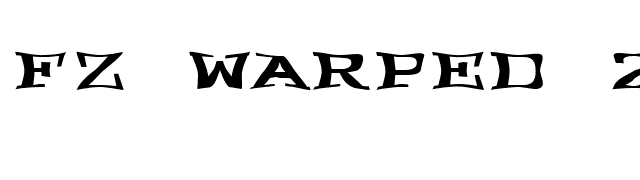 FZ WARPED 2 EX font preview