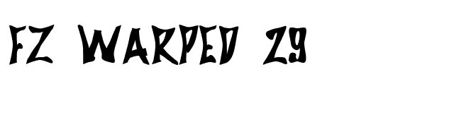 FZ WARPED 29 font preview