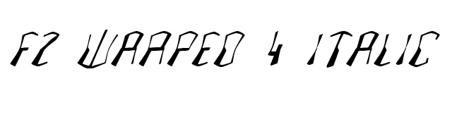 FZ WARPED 4 ITALIC font preview