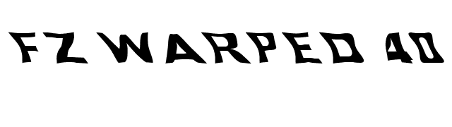 FZ WARPED 40 LEFTY font preview
