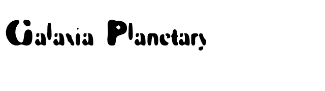Galaxia Planetary font preview