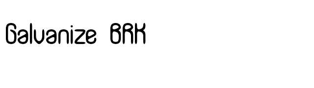 Galvanize BRK font preview