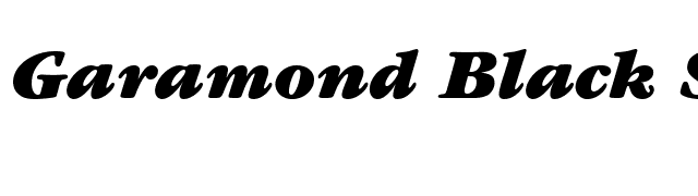 Garamond Black SSi Black Italic font preview