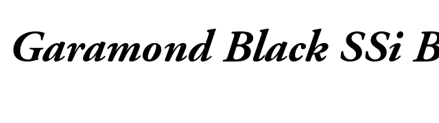 Garamond Black SSi Bold Italic font preview