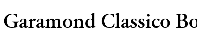Garamond Classico Bold font preview