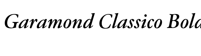 Garamond Classico BoldItalic font preview