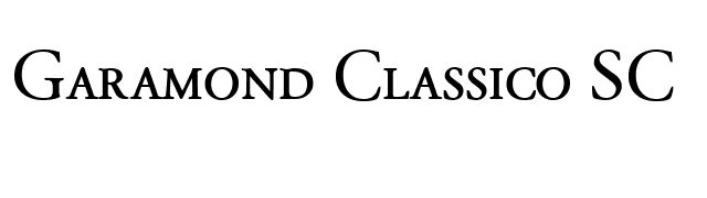 Garamond Classico SC font preview
