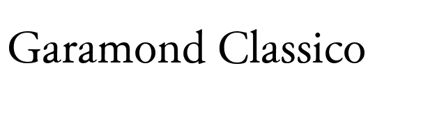 Garamond Classico font preview