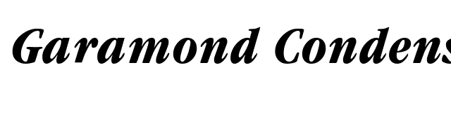 Garamond Condensed Bold Italic font preview