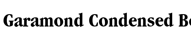 Garamond Condensed Bold font preview