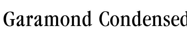 Garamond Condensed Regular font preview