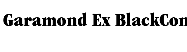 Garamond Ex BlackCondensed SSi Extra Black Condensed font preview