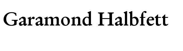 Garamond Halbfett font preview