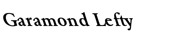 Garamond Lefty font preview