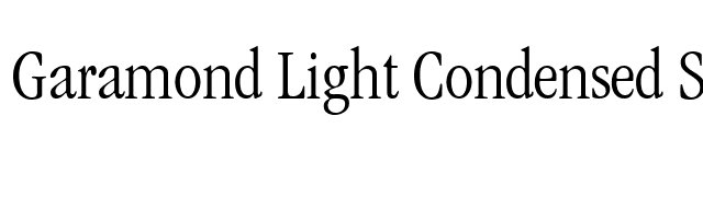 Garamond Light Condensed SSi Light Condensed font preview