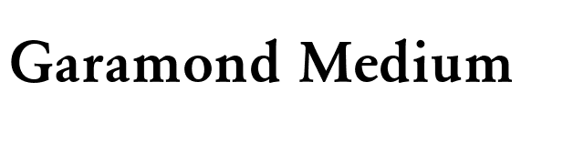 Garamond Medium font preview