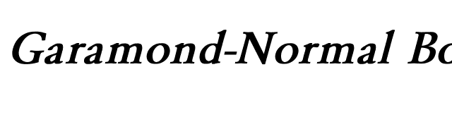 Garamond-Normal Bold Italic font preview
