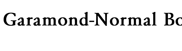 Garamond-Normal Bold font preview