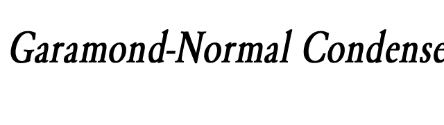 Garamond-Normal Condensed Bold Italic font preview