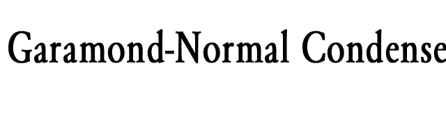 Garamond-Normal Condensed Bold font preview
