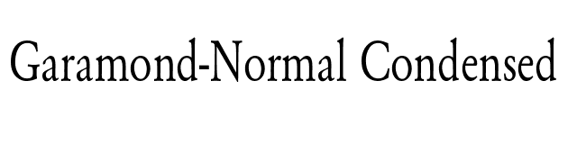 Garamond-Normal Condensed font preview
