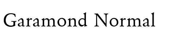 Garamond Normal font preview