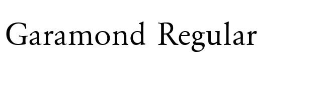 Garamond Regular font preview