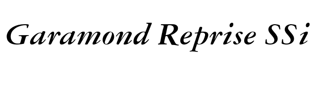 Garamond Reprise SSi Bold Italic font preview
