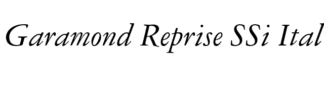 Garamond Reprise SSi Italic font preview