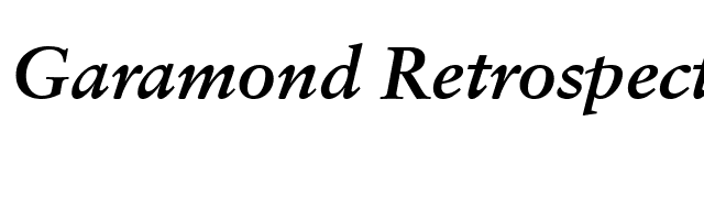 Garamond Retrospective OS SSi Bold font preview