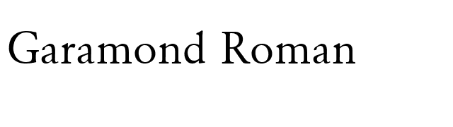 Garamond Roman font preview