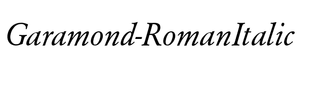 Garamond-RomanItalic font preview
