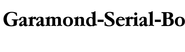 Garamond-Serial-Bold font preview