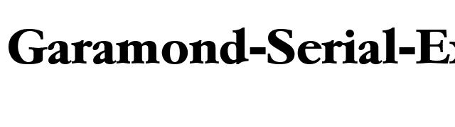 Garamond-Serial-ExtraBold-Regular font preview