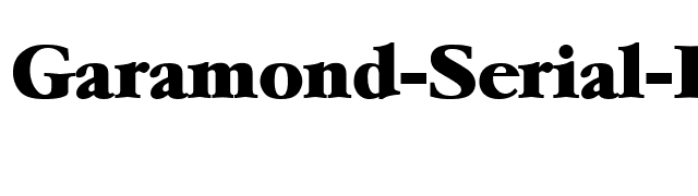 Garamond-Serial-Heavy-Regular font preview