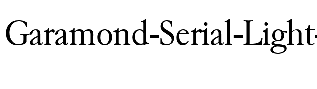 Garamond-Serial-Light-Regular font preview