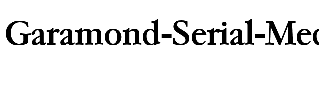 Garamond-Serial-Medium-Regular font preview