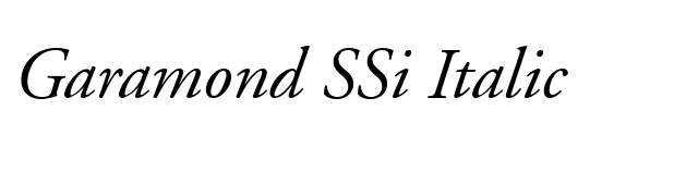Garamond SSi Italic font preview
