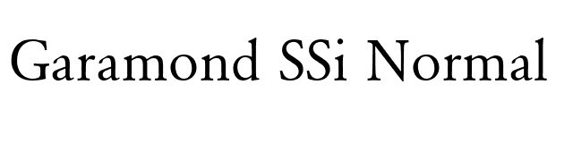 Garamond SSi Normal font preview