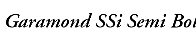 Garamond SSi Semi Bold Italic font preview