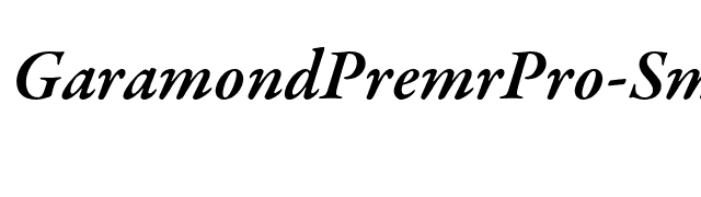 GaramondPremrPro-SmbdIt font preview