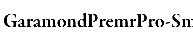 GaramondPremrPro-SmbdSubh font preview