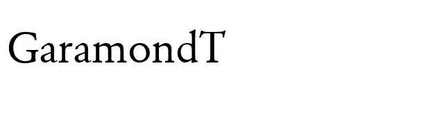 GaramondT font preview