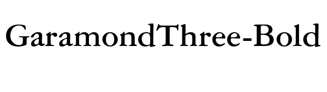 GaramondThree-Bold font preview