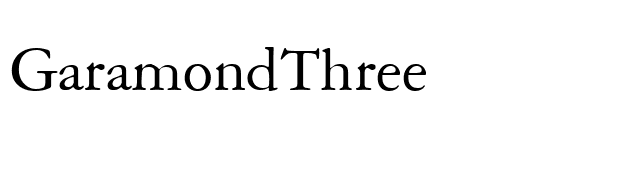 GaramondThree font preview