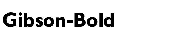 Gibson-Bold font preview