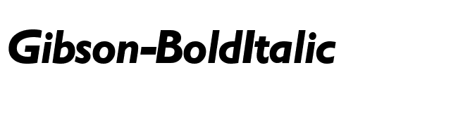 Gibson-BoldItalic font preview